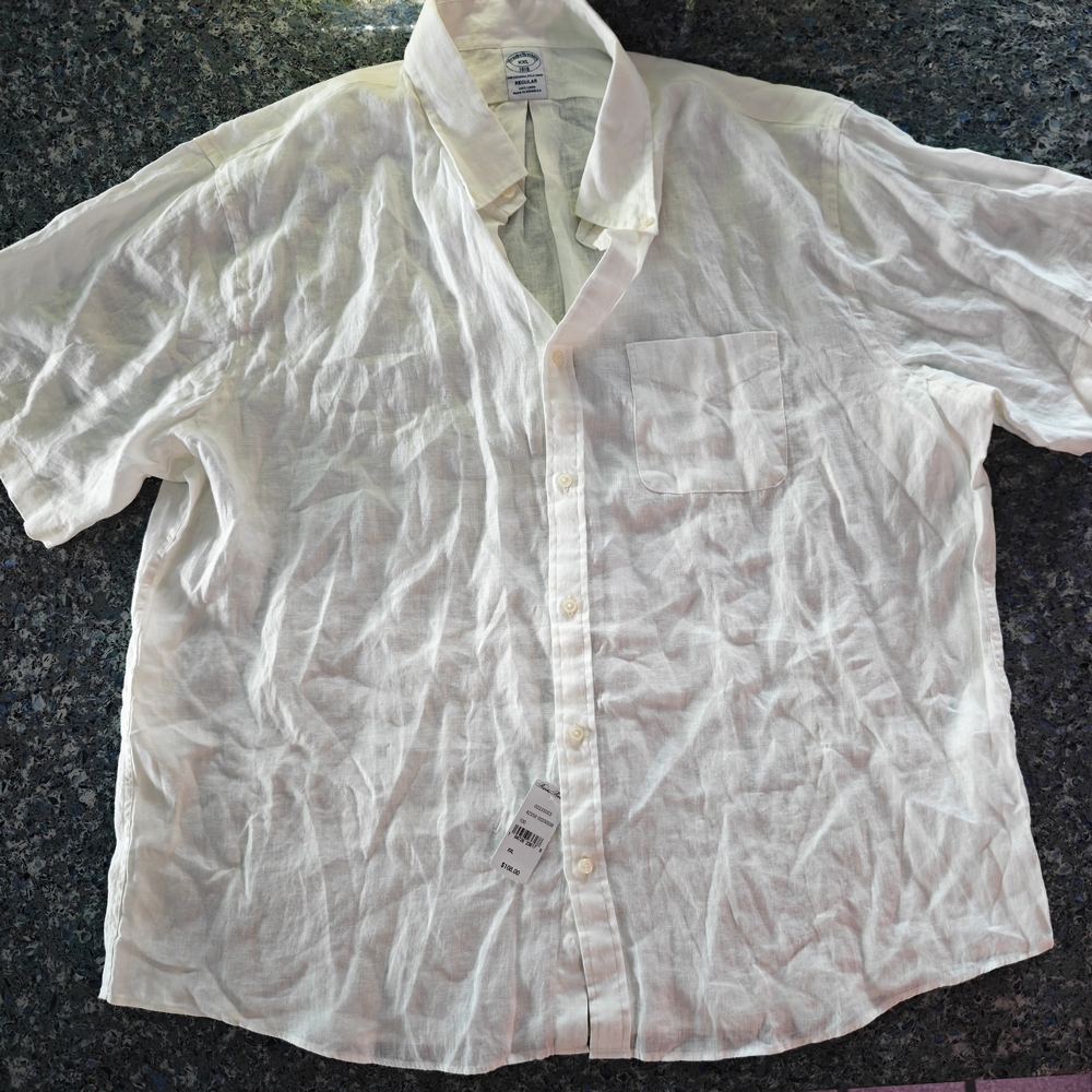 Brooks Brothers 100% Linen Short-Sleeve Shirt